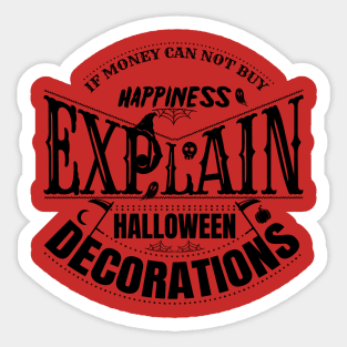 Explain Halloween Decorations Sticker